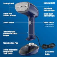 Potente vaporizador de tela de mano-1800W con placa de calentamiento de cerámica rápida, planchado 2 en 1 y eliminador de arrugas, enchufe estadounidense azul - details 5