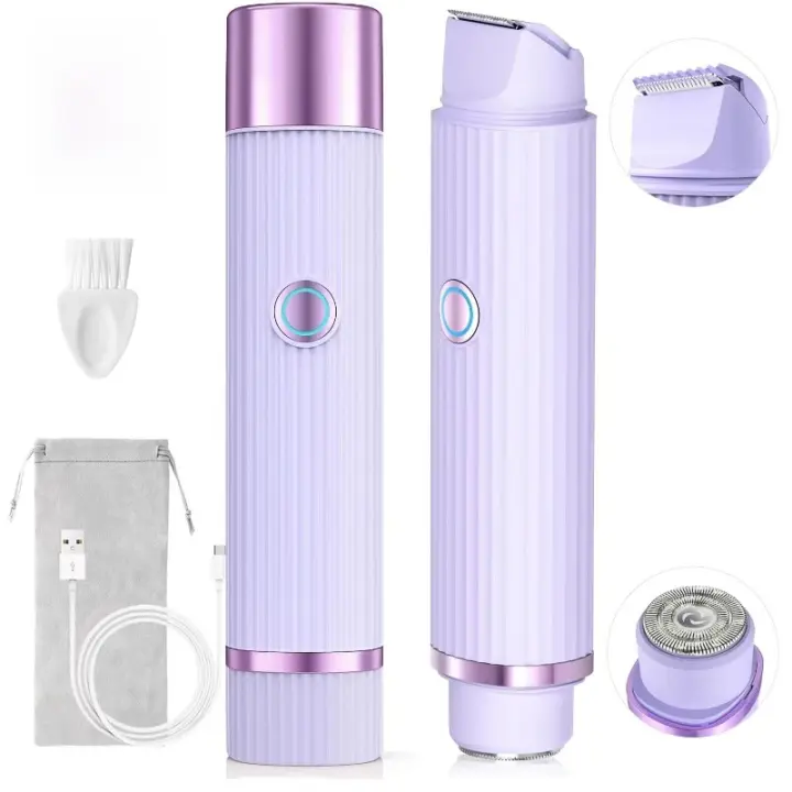 Depiladora Impermeable 2 en 1 Eléctrica Mujer Sin Dolor para Bikini, Axilas, Piernas y Rostro - 1
