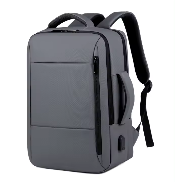 Mochila de gran capacidad para hombre, bolsa para ordenador portátil con carga USB, resistente al agua, para viaje de negocios - 1