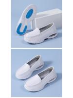 Zapatos de Enfermera Nuevos Suela Suave, Transpirables, Cómodos, Sin Olor, Pies Huecos, Antideslizantes, Suela Plana, De Cuero Genuino, Con Cojín de Aire - details 1