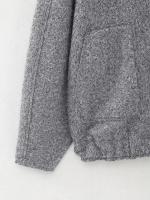 TRAFZA-abrigo liso elegante para mujer, chaqueta Bomber de manga larga con bolsillos y botones, ropa de calle informal holgada, 2023 - details 7