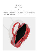 Bolso de concha, bolso de media luna con hebilla de cinturón, bolso de mensajero portátil de cuero suave a la moda. - details 2