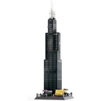 Construcción de la torre de Willis Chicago para niños y adultos, bloques de construcción, juego de rompecabezas, modelo de arquitectura mundial, Colección creativa - details 0