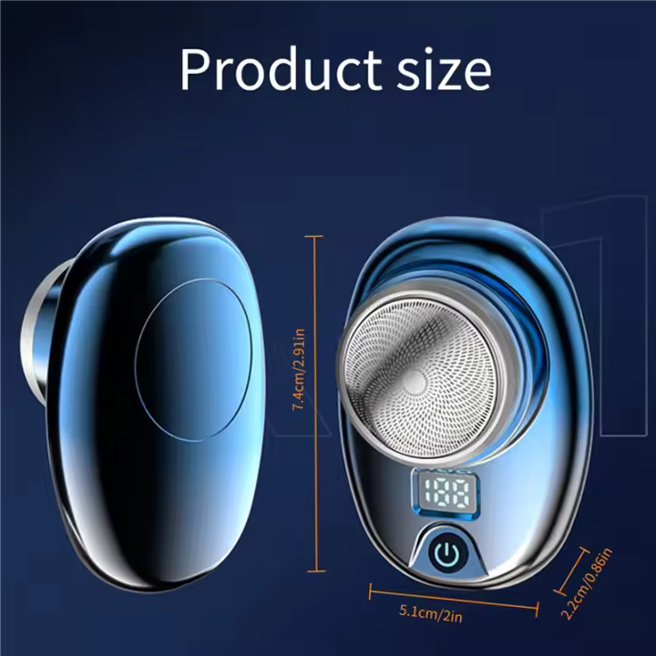 Afeitadora Eléctrica Portátil Tamaño Mini Recargable Lavable Sin Cable Plata - 1