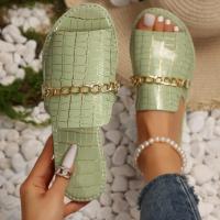 Zapatillas planas De Punta abierta para Mujer, Chanclas De talla grande, Sandalias planas, 2024 - details 4