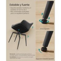 Silla de comedor, silla de cocina, sillón de terciopelo, silla tapizada con reposabrazos, carga máxima. de120 kg, Patas de Metal, para Comedor, Cocina, Rosa Jalea y Dorado Pálido LDC087R01 - details 13