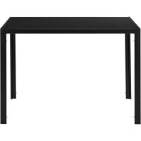 Elegante mesa de comedor con encimera de cristal 105cm x 60cm x 75cm blanco - details 7