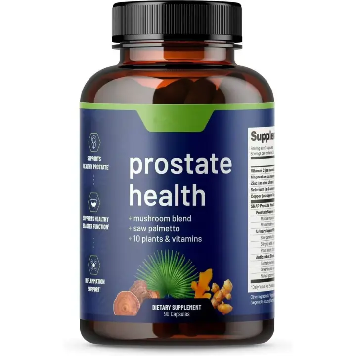90 cápsulas para la salud de la próstata Apoyo natural para el bienestar de los hombres - 1