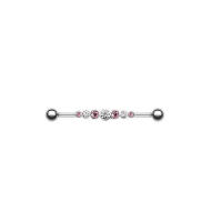 14G * 1,6*38mm colorido cz barbell industrial Hélix cartílago de oreja-piercing conch pendiente de barra pendientes joyas de cuerpo - details 17