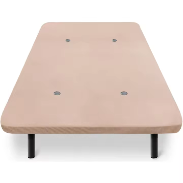 Base Tapizada 80x190 cm |   Tejido 3D en Color Beige |   Incluye Válvulas de Transpiración |   Juego de 6 Patas de 26 cm - 1