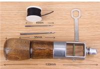 Herramienta de costura de cuero DIY, máquina de coser manual de cuero, hilo encerado para artesanía de cuero, tiras de cinturón de costura de borde, herramientas de Zapatero - details 0