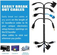 Organizador de alambre en espiral de 6mm y 10m, carcasa de tubo de envoltura, manguitos de Cable, tubo de bobinado negro - details 3