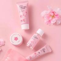 Sakura-Conjuntos y kits para el cuidado de la piel con suero limpiador, crema para ojos, crema con esencia, productos de belleza para mujeres, juegos de regalo, Kit de viaje de rutina - details 15