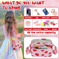 Mini mochila de fresa para mujer y niña, monedero ligero, informal, pequeña, viaje de compras - details 6