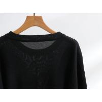 Conjunto de dos piezas para mujer, top de punto de manga corta holgado con cuello redondo abstracto simple de verano y falda recta a la cintura. - details 17