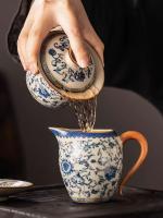 Azul y blanco, beige, horno Ru, juego de cuencos con tapa de cerámica de Kung Fu, olla doméstica, tetera de alta gama - details 10