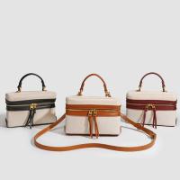 Mochila de Lujo Leten Bolsa de Almuerzo Retro de Lona Spliced Bolsa Cruzada Portátil para Mujeres - details 14