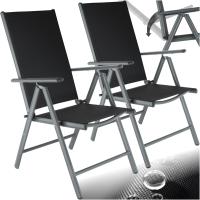 Juego de Sillas de Jardín Exterior de Aluminio 2 Piezas, Con Ruedas, Resalto Ajustable, Resistente a la Intemperie, Transpirable, Limpieza Fácil - details 27