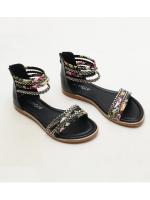 Sandalias planas romanas 2025, nuevas sandalias casuales de moda para mujer, para vacaciones, viajes, playa con flores. - details 5