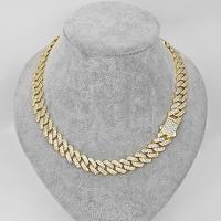 Collar de cadena de eslabones cubanos brillante de 15MM de Hip Hop para mujeres y hombres, cadena cubana con diamantes de imitación de Color plateado, collar de joyería Punk, regalo - details 9