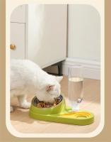 Cuenco piezas para gatos, comedero para mascotas, tazón de comida para perros y gatos, dispensador de agua, tazón doble, plato a - details 8