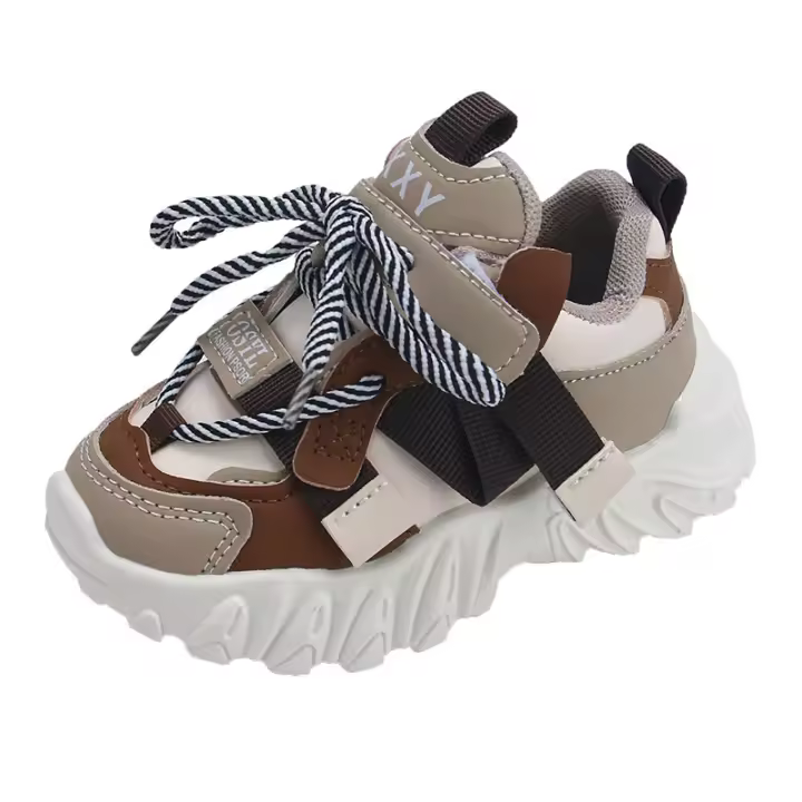 Zapatos deportivos gruesos para niños, zapatillas informales transpirables de malla para niñas, zapatos para niños y niños - 1