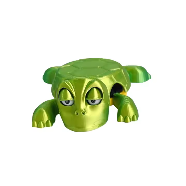 Posavasos de tortuga con expresión divertida impresa en 3D, prensa ABS, almohadilla para taza de tortuga, juguetes extravagantes, Base antideslizante, tortuga asustada - 1
