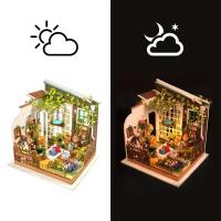 Robotime DIY con muebles sala de estudio Simons café niños adultos casa de muñecas miniatura casa de muñecas Kits de madera juguete - details 16
