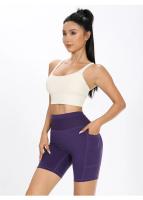 Mallas deportivas multifuncionales con bolsillo de malla para mujer, pantalones cortos de Yoga para Fitness sin costuras, pantalones cortos para correr con bolsillos reflectantes - details 15