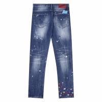 Dsquared2 pantalones vaqueros ajustados para hombre SN34 pantalones holgados con agujeros y emblemas pantalones vaqueros bordados - details 11