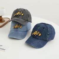 Gorras de Béisbol con bordado de excavadora Linda para Niño y Niña, Gorras de Sombrero de Vaquero Vintage lavadas de Algodón ajustables para niños - details 3