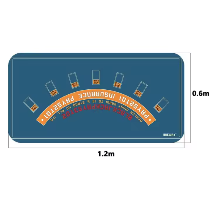 Baze Poker-Mantel de Texas Hold'em, 21 puntos, Tapis de Mesa de póquer, impermeable, ruleta, papel de Casino - 1