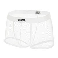 Sexy Mesh Boxer Hombre Ropa Interior Ver A Través Transparente Ropa De Noche De Cintura Baja Bóxer Calzoncillos Calzoncillos - details 8