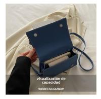 Bolso pequeño portátil de moda versátil, nuevo denim, bolso cuadrado pequeño cruzado de hombro empalmado - details 5