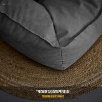 Reposapiés Salon de Lujo - [50x40x30 cm] Sofá Puf de Diseño con Relleno Incluido para Escritorio u Oficina - Taburete Bean Bag Silla Grande en Cuero Sintético Beige - details 22