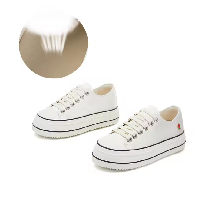 Wulacao almohadilla de piel de cerdo zapatos pequeños blancos nuevos zapatos de junta de aumento de suela gruesa zapatos individuales casuales deportes zapatos de mujer - 1