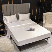 Sábana Ajustable de Seda de Morera 100% con Banda Elástica Antideslizante para Cama Individual Doble King Queen - details 1