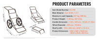 SucceBuy Deer Cart - Transportador de juegos plegable con capacidad de 500 libras. Rueda de goma grande de 17" y mango ergonómico. Resistente - details 5