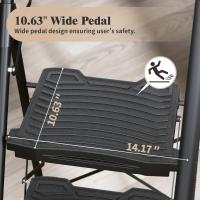 Peldaños Anchos con Baranda, Escalera de Tijera con Pedal Antideslizante, Taburete Plegable para Hogar Cocina Garaje Jardín Oficina, Capacidad de Carga de 900LBS, Azul - details 50
