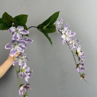 Jasmine artificiales verticales de 80cm, elegante y hermosa flor de jazmín de simulación, flor falsa de seda impresa en 3D de tacto Real - details 2