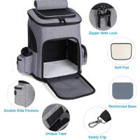 Mochila para mascotas expandible multifunción, gran capacidad, transpirable, correa ajustable, bolsa de viaje plegable para mascotas, perro - details 5