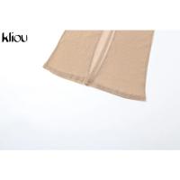 Vestido Largo Brillante de Kliou Mango de Espalda Transparente Elegante para Mujeres en Verano - details 7