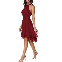 Vestido de graduación para mujer, ropa elegante para fiesta de noche, vestidos formales Ocn para mujer, Falda Midi sin mangas Lisa delgada para mujer 2023 - details 4