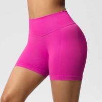 Pantalones cortos de gimnasio ajustados de estiramiento alto cómodos respirables deportivos de cintura para mujer, ropa deportiva para mujer para - details 24