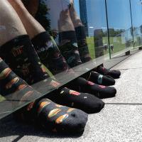 Calcetines casuales de moda de alta calidad para hombres, Dibujos animados, Serie de carritos de comida, divertidos - details 2