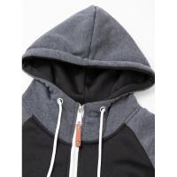 Sudadera deportiva para hombre, top con mangas de color en contraste, moda casual - details 14