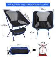 Sillas plegables en forma de luna de aluminio ligeras para ocio al aire libre, equipo de camping portátil - details 6