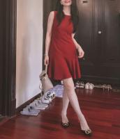 Luz de compromiso de lujo, vestido tostado de regreso a casa de nicho, novia 2025 nuevo vestido rojo de alta gama - details 4
