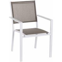 Silla de jardín apilable Deluxe Tailandesa |   De aluminio y textileno |   Tamaño 55x60x86 cm. |   (2, Negro y Marrón) - details 25