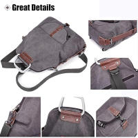 Mochila antirobo para Mujer, Bolso de Hombro Vintage, Bolso de Lona, Bandolera informal - details 6